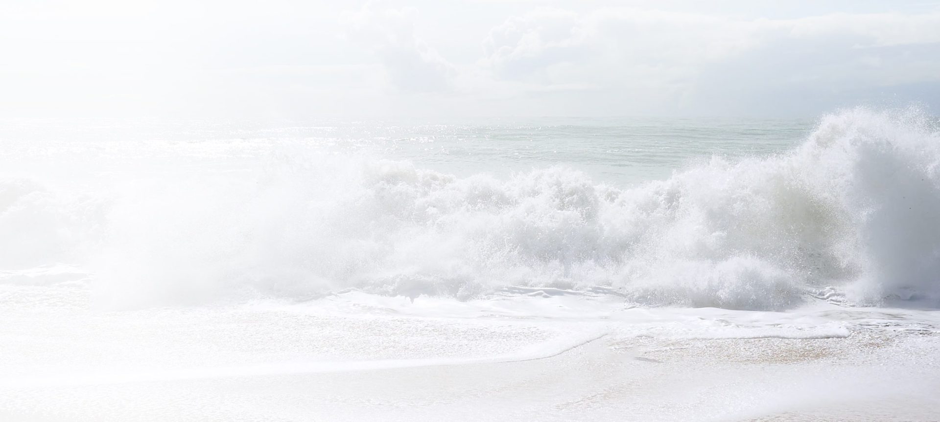 waves crashing on a beach